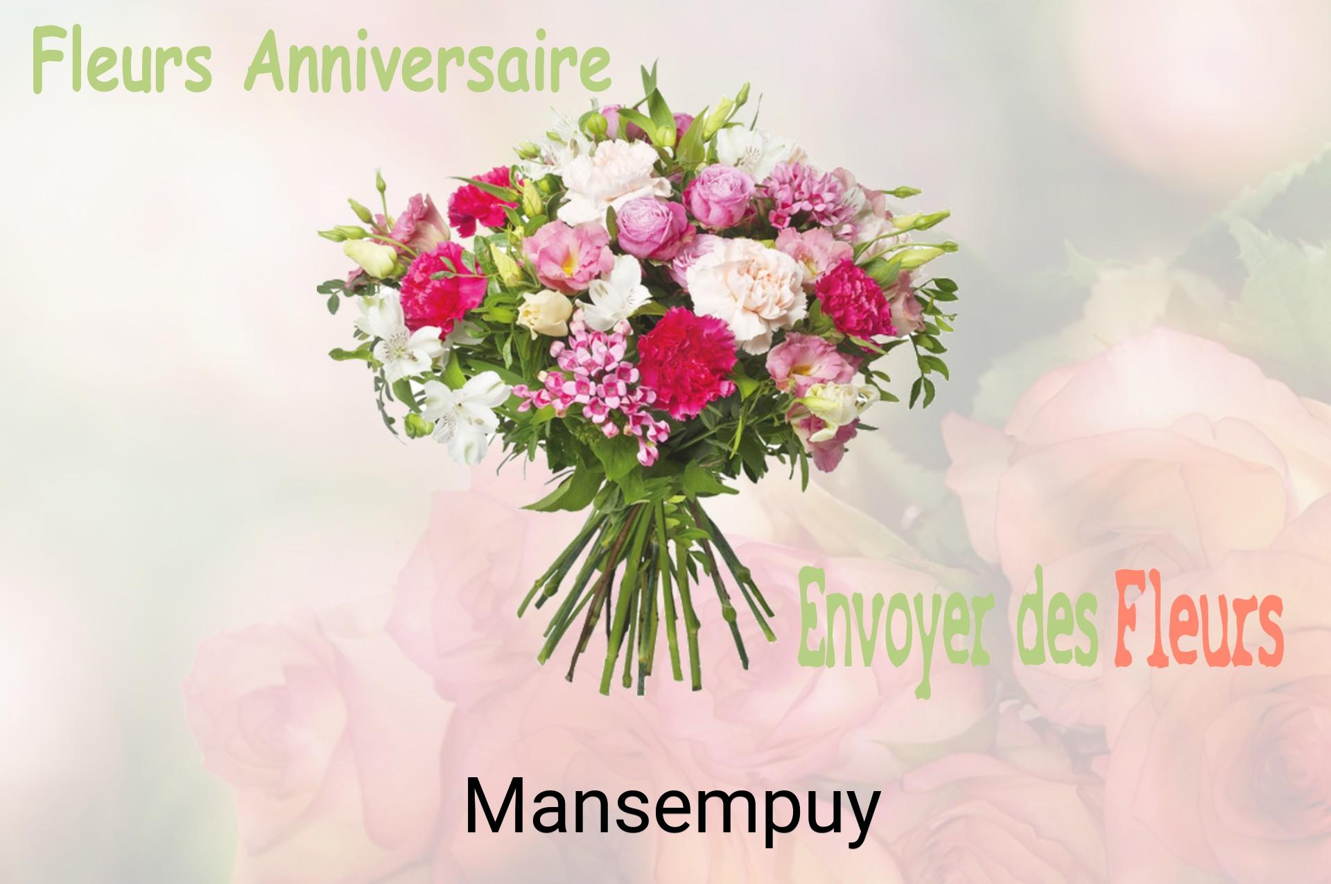Bouquet de fleurs d’anniversaire livré à Mansempuy
