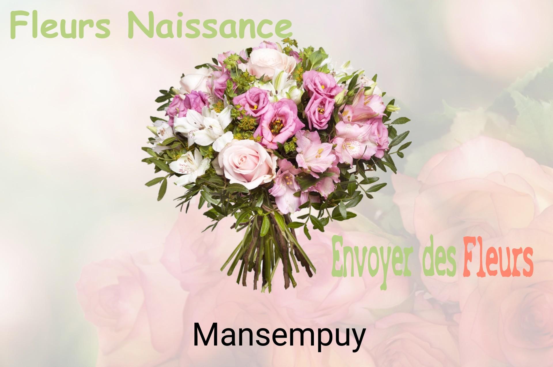 Bouquet de fleurs de naissance livré à Mansempuy